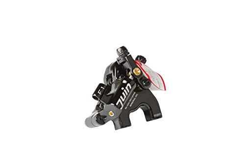 Juin Tech F1 Cable Actuated Hydraulic Bicycle Bike Disc Brake Caliper Set Extra Lightweight Hybrid Brake Set for Flat-Mount Road/Cyclocross/Gravel/E-Bike/Folding Bike use w/160mm 6\" rotors (Black) - Thumbnail 3