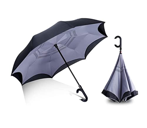 Parapluie inversé coupe-vent résistant aux tempêtes d'hiver