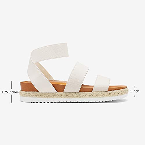 DREAM PAIRS Women’s Open Toe Ankle Strap Espadrille Flatform Platform Wedge Sandals3