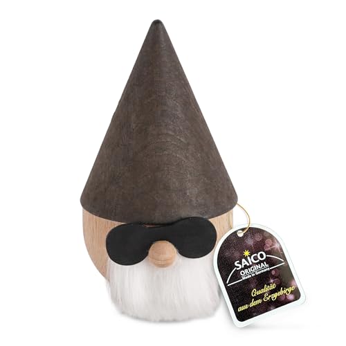 SAICO Räuchermännchen Zwerg Rocker 6,1 x 7 x 12 cm - Handgefertigter...