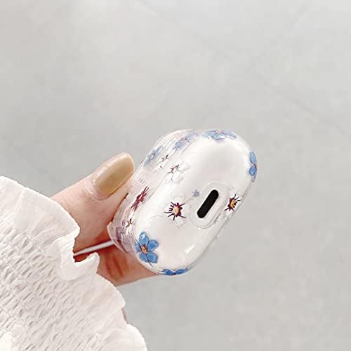 ZTUOK Compatible with AirPods 1&2 Case for Women Girls, Cute Clear Flower Pattern PC Cover With Glossy Anti-dust Shockproof Protective Case for AirPods 1&2