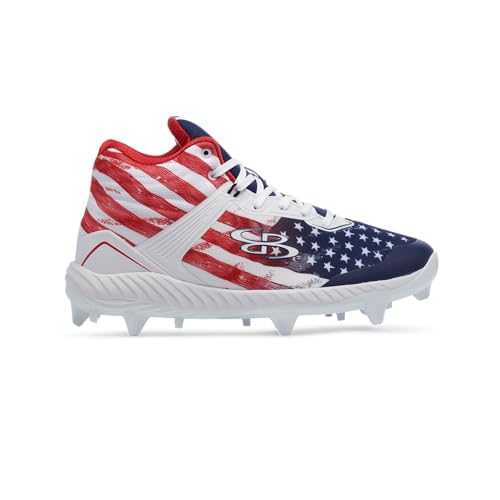 Boombah Victor Men's Molded Mid Cleat - USA Patriot - Multiple Sizes3