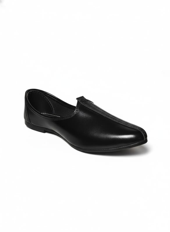 vestra aura Elite Men's Ethnic Mojari Black Premium Handmade Traditional Footwear-picture-55