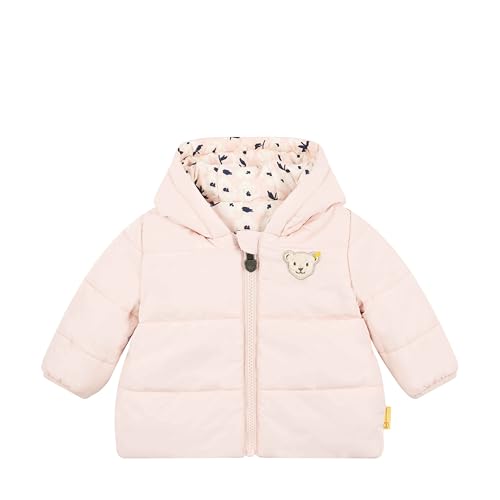 Steiff Wendejacke EU Größe 56 lotus, Baby Mädchen Outdoor Wende-Jacke, Übergangsjacke für Babys, Babyjacke wasserabweisend, 2in1 Wendejacke, warm und bequem, waschmaschinenfest