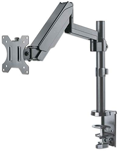 Manhattan 461580 - Supporto Universale Con Molla A Gas Per Monitor Con Molla A Gas E Giunto Sferico, Adatto Per Monitor Da 17" A 32"* E Fino A 8 Kg, C