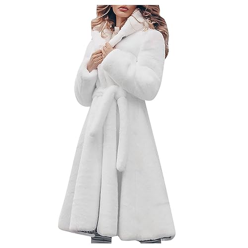 Manteau synthétique pour femme à capuche fourrure pour les sorties d'hiver
