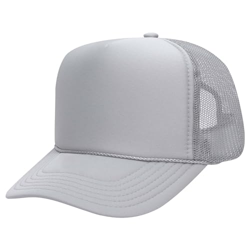 Image of OTTO Polyester Foam Front 5 Panel High Crown Mesh Back Trucker Hats in 97, Bulk, Wholesale