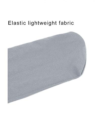 Image of uxcell Women Elastic Selvedge Cuffs Sheer Nylon Crew Socks 2 Pairs