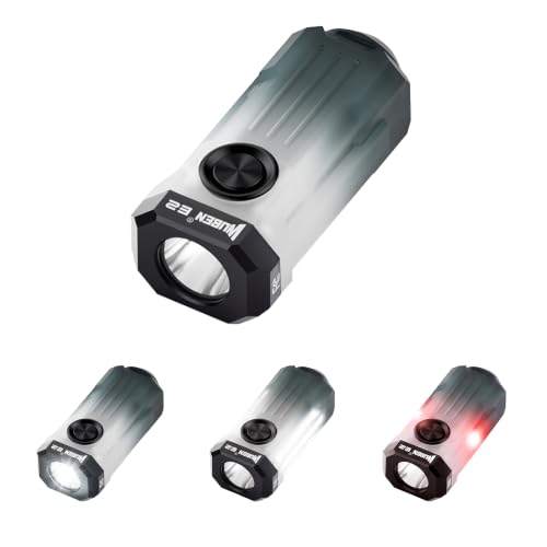 WUBEN E2 EDC Flashlight Rechargeable, Mini Keychain LED 3-in-1 Pocket Light