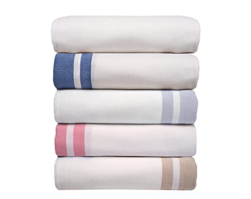 Linteum Textile Cotton Blended Hospital Patient Bath Blanket, Bed Bath Sheet, Twin Blanket Lightweight Sheet Blankets 70X90 In, 1.75 Lb. White #TOP4