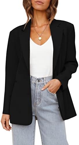 Women’s Casual Blazers Long Sleeve Oversized Open Front Business Lapel Button Work Office Jackets