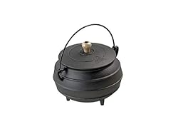 caldeirão de ferro fundido com tripé
