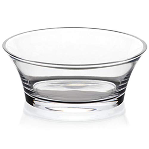 CRISTALICA Kristallschale - Obstschale Glas - 21 cm Durchmesser - Premium Bonbonschale - Handarbeit Made in Germany - Glasschale Deko - Gebäckschale - Deko Schale Glas - Salatschüssel