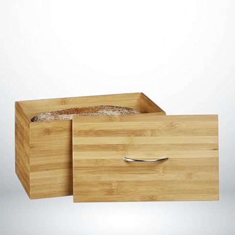 HOME BLEND Traditional Wooden Bread Bin Cover
