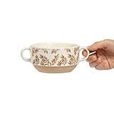 Cuenco de cerámica exquisito pastoral simple y fresco personalizado de hierba roja de 4.7 pulgadas.