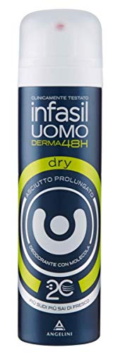 Set 6 INFASIL Deodorante Spray Uomo DRY 150 Ml. Cura del corpo