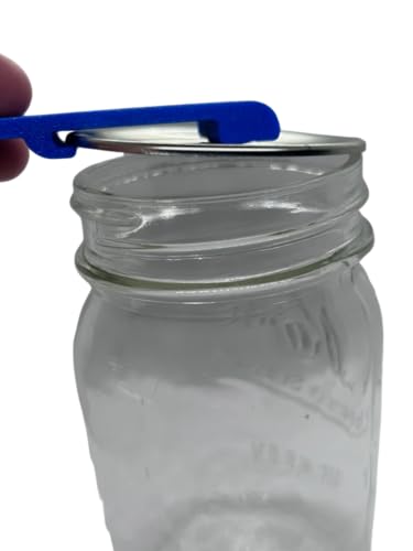 Designz3D Canning and Mason Jar Opener, Easy Release Vacuum Seal for all lids magnetic (Blue)