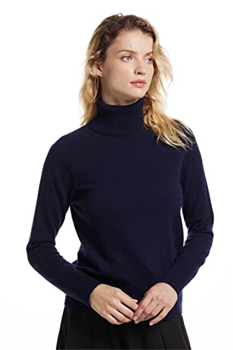 Image of EURKEA Women's Turtleneck 100% Cashmere Sweater, Long Sleeves Pullover Winter Top for Women, Gift Ready