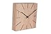 Natuhr Zegar ścienny zegar stołowy buk drewno — Beam — cichy lite drewno design 17 x 17 cm (buk olejowany czarne wskazówki, mechanizm kwarcowy)