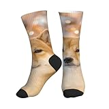 kwqdozf calzini sportivi a tubo medio per cuccioli di cane giapponese shiba inu, per sport e uso quotidiano, per donne e uomini