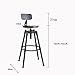 Swivel Stool Industrial Stool Adjustable Height Leather Retro Dining Chair for Kitchens Breakfast with Backrest