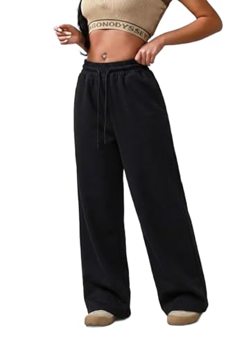 Image of dockstreet Straight Wide fit Long Length Open Bottom Jogger for Women /Trending Multi Pocket Style, Relaxed Casual Pants for Women