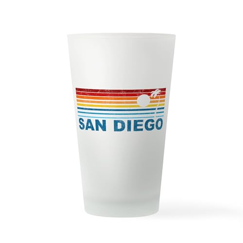 CafePress Palm Tree San Diego Pint Glass Pint Glass, 16 oz. Drinking Glass