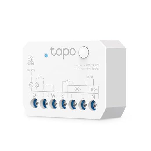Tapo S110E - WLAN und Bluetooth Smart Relaisschalter, Potentialfreier Kontakt, 1 Kanal, 10A, Lichtschalter, Garagentoröffner, Energieerfassung, Alexa & Google, Matter, Kein Hub Erforderlich