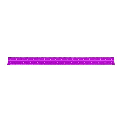 Image of Alumicolor Aluminum Architect Metric Solid Drafting Scale, 30 Centimeter, Purple