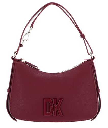 DKNY Milan Shoulderbag Burgundy : l'élégance chic d'un sac d'épaule en cuir bordeaux raffiné