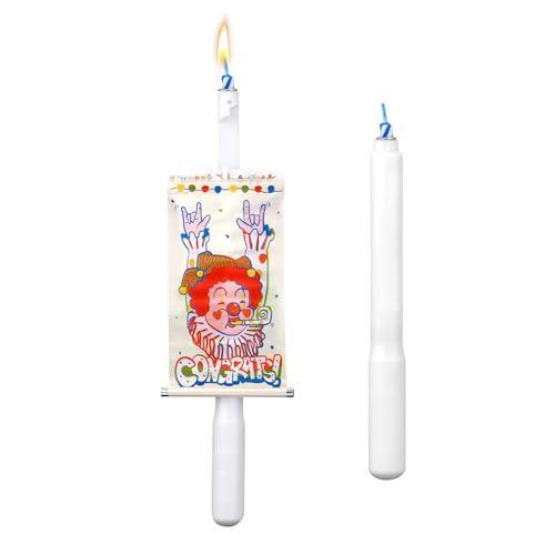 2 Uds Velas con Forma de Pancarta Sorpresa, Vela de Cumpleaños Emergente Velas de Feliz Cumpleaños Vela de Cumpleaños Sorpresa para Suministros de Fiesta (Felicitaciones)