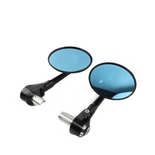 Rétroviseurs moto universels pour guidon de 22 mm et 25 mm - Paire de miroirs latéraux noirs