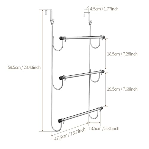 Porte-serviettes de porte compact pour optimiser une chambre d'étudiant - 4