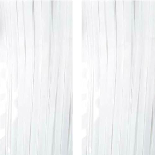 Blanc Bande Fond - AILEXI 2pcs 1M*2M Rideau Frangé de Feuille pour La Décoration de Fête de Photo