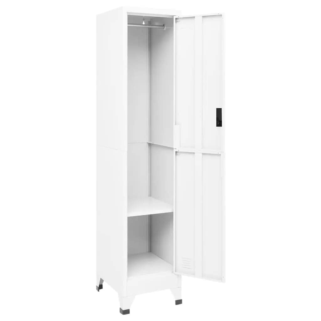 Armadio multiuso Armadio per corridoi Armadio da ingressoArmadietto con Serratura Bianco 38x45x180 cm in Acciaio Adatto a soggiorno, ufficio