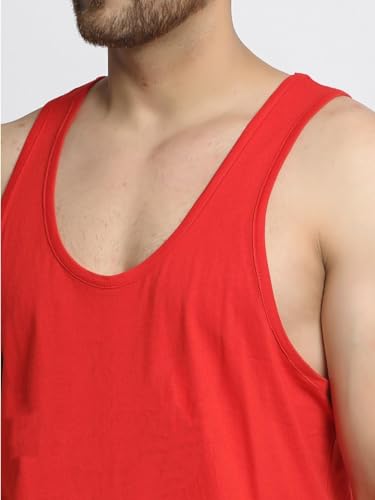 Image of Regular Fit 100% Cotton Vest for Men Multipurpose Sleeveless Undershirts Tank Top Use for Gym wear, Running Tanks Sando and Outdoor Baniyan for Men