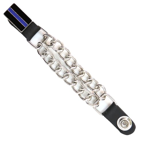 Doble cadena cromada Hot Leathers VXC1038 extensores de piel auténtica