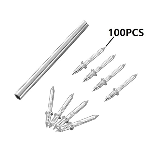 100 Piezas Clavo Metálico de Doble Cabeza Sin Costura para Rodapié con Vaina para Cerradura de Armario y Telón de Fondo miniatura 3