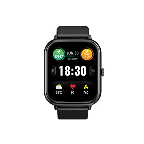 Image of Promate Xwatch-C18 Superfit Smart Watch, 1.83 inch Display Bluetooth Calling, IP67 Water Resistant, 15 Days Battery Life, 100+ Sports Modes, Real-time HR Monitor, 100+ Customizable Watch Faces (Black)