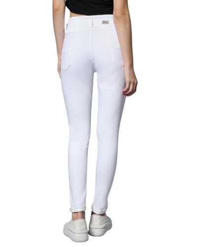 Image of TWGE - Women's High Waist Skinny Fit Jeans - 3 Button, Stretchable Denim Pants - Ankle Length - Stylish Casual Wear