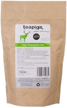 Teapigs Loose Mao Feng Green Tea Bags - Award-Winning Whole Leaf Green Tea with a Light & Delicate Flavour - Naturally Caffeinated & Zero Calories - Great Taste Award Winner - 200g Loose (1 Pack)