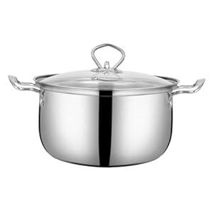 Ciyodo Edelstahl Simmertopf Set mit Deckel