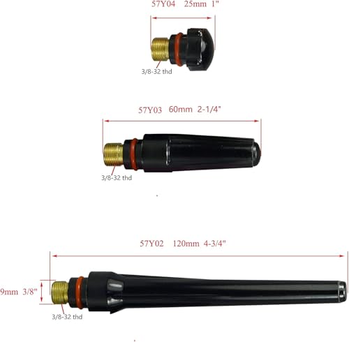 Image of RIVERWELD TIG Welding Back Cap 57Y04 Short for WP 17 18 26 Torch 10pcs | Fit QQ300 PTA DB SR WP 17 18 26 TIG Welding Torch