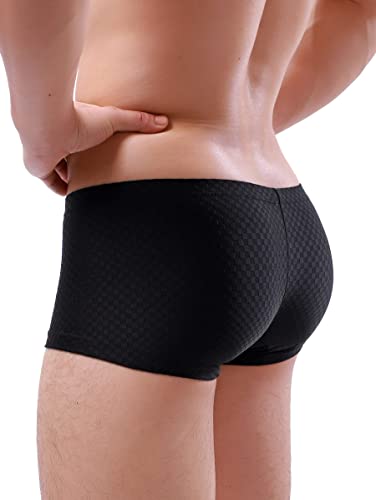 IKINGSKY Men's Sport Boxer Briefs Sexy Pouch Shorts Stretch Low Rise Bulge Under Panties Perfect for Swimming