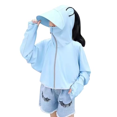 Sun Pr𝗼tection Hoodie Jacket for Boy Girl Running Hiking Jacket Outwear U𝐏F 50+ Long Sleeve 𝐂ooling T-Shirt2