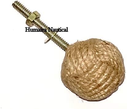 12 Knotty Door knobs - Nautical Drawer pulls - Jute Rope Drawer pulls