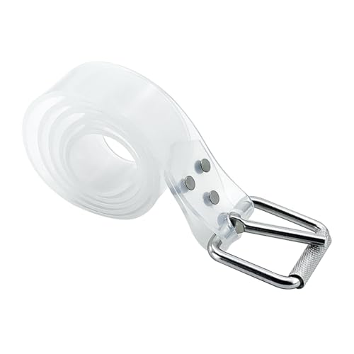 QSTDGVPW Diving Weight Belt Snorkeling Waist Belt Clear 130 cm Length Adjustable with Metal Buckle for Scuba Diving Spearfishing