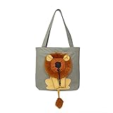 Pet Canvas Shoulder Carrying Bag, Cute Lion-Shaped Pet Canvas Shoulder Bag Cat Carrier, Pet Carrier