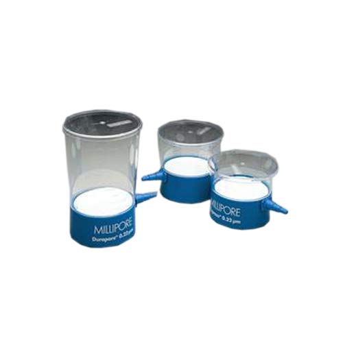 EMD Millipore Stericup-GV SCGVU02RE Polystyrene Vacuum Filter Unit, Radio-Sterilized, Hydrophilic, PVDF Membrane, Clear with Blue Adapter, 250ml Volume, 250ml Funnel Capacity, 0.22µm Pore Size (Pack of 12)