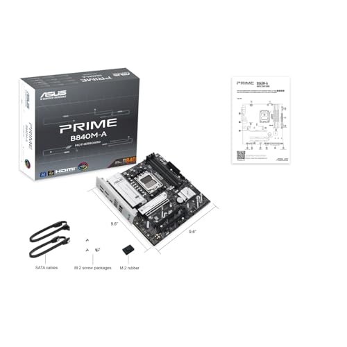 PRIME B840M-A-CSM, Scheda Madre AMD mATX, Slot DDR5, PCIe 4.0 Ready, 3 slot M.2, Ethernet Realtek 2,5 GB, DisplayPort, HDMI, USB-C da 5 Gbps Fronte e Retro, BIOS Flashback e Aura Sync - Scheda madre - Immagine 6